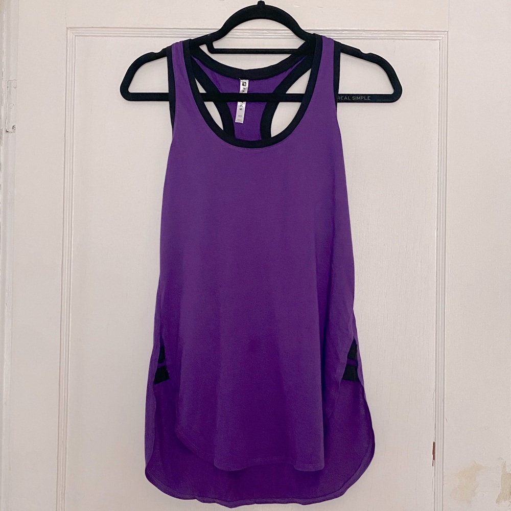 Fabletics Razorback purple tank